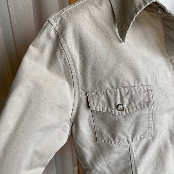 Route 66 Original Clothing Co Tan Snap Front Shirt SZ L - Picture 7 of 15